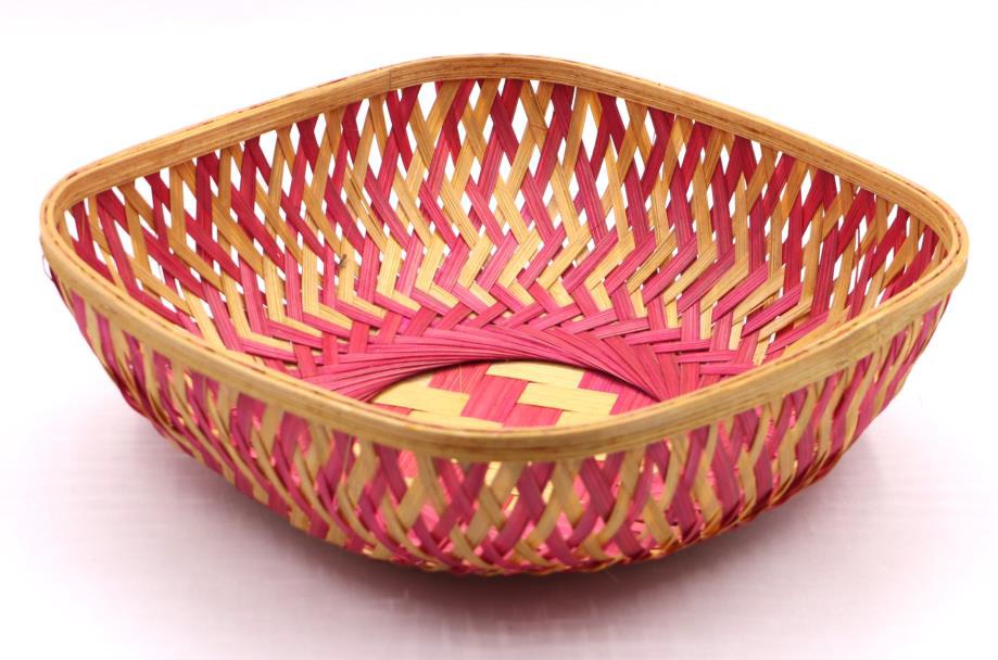 Large Solid Color Easter Bamboo Baskets - 12 Pc.